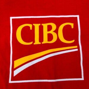 CIBC T-Shirt Men's XL Canadian Imperial Bank of Commerce Shirt Bright Red